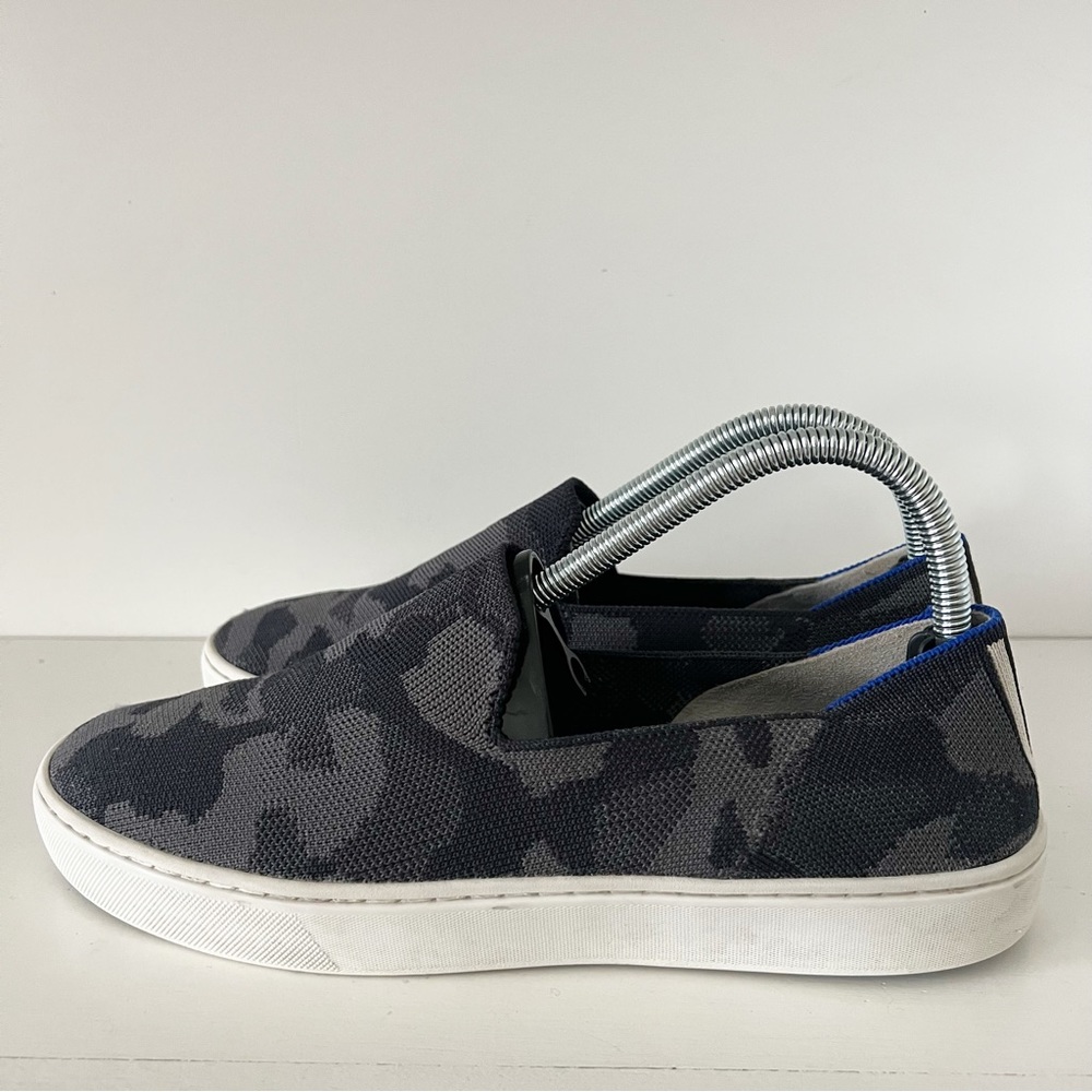 Rothy's Camouflage Slip-On Sneakers - Black and Gray